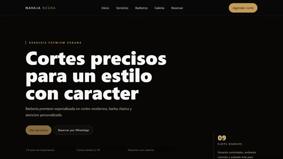 Vista previa de React Barberia Basico