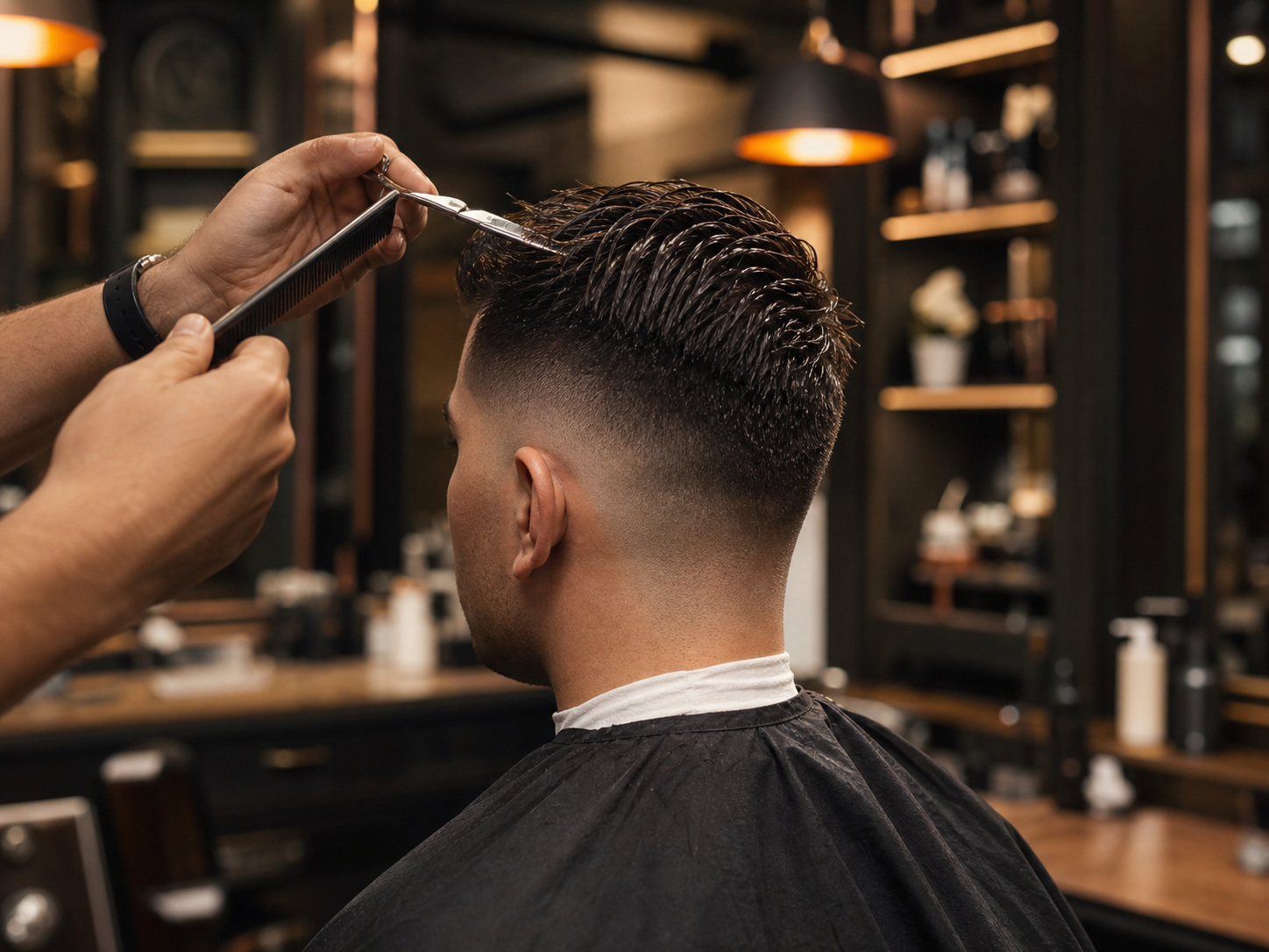 Corte basico en barberia moderna