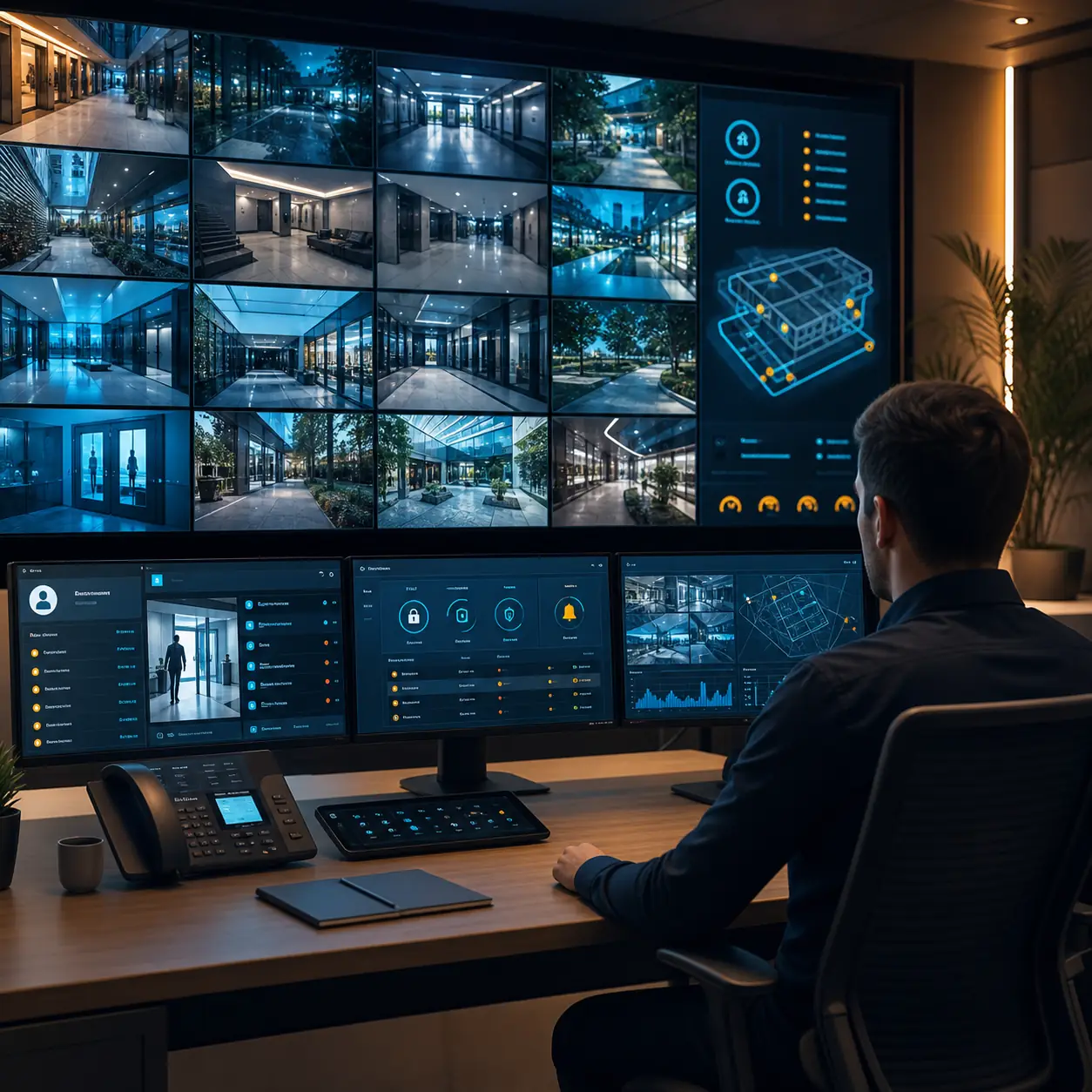 Centro de monitoreo de seguridad electrónica